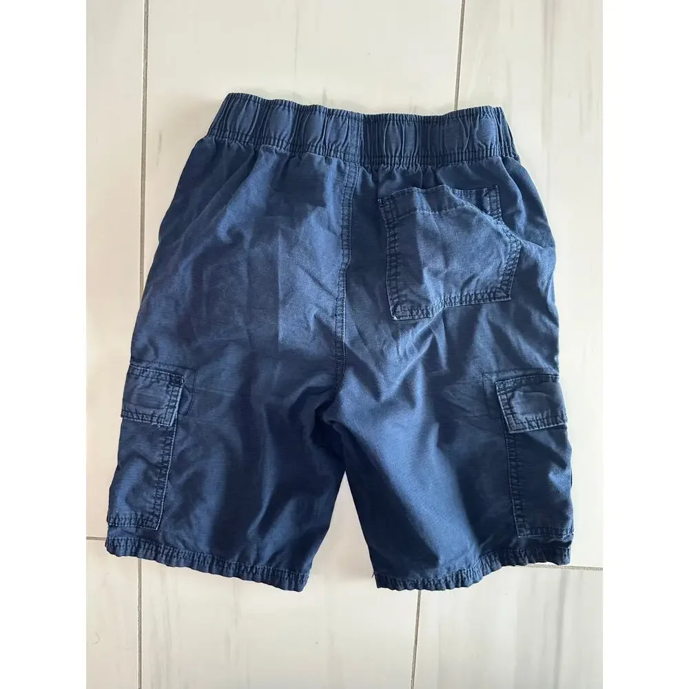 Boys Children's Place Size 12 Navy Blue Cargo Shorts Adjustable Waist EUC